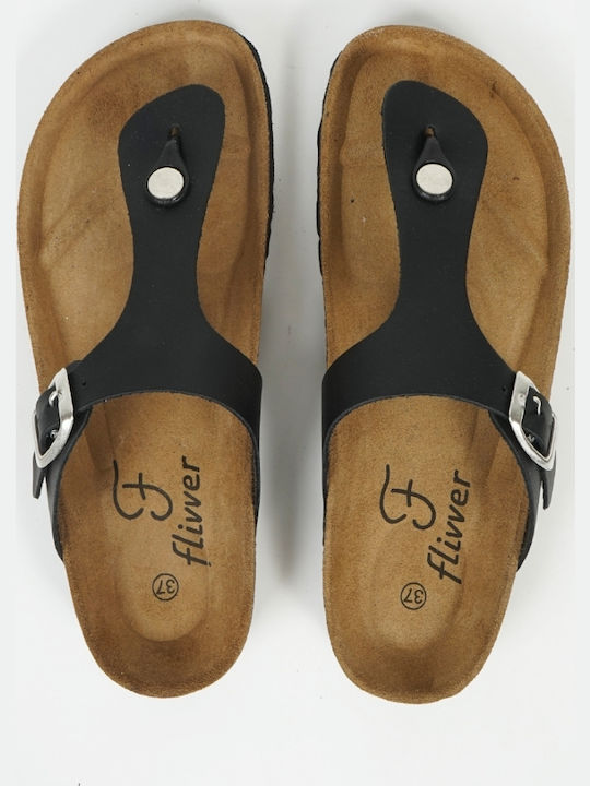 Damen Leder Sandalen Schwarz 19680