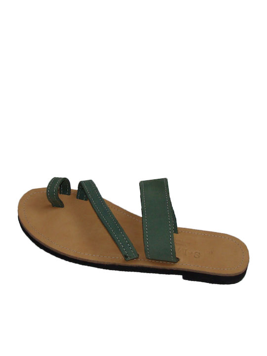 Sandale De Piele "Elenă" Handmade Culoare Verde