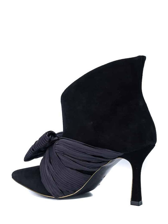 Damen Stiefeletten Satin Schleife Gold&rouge Samia Su Schwarz 012800025000141