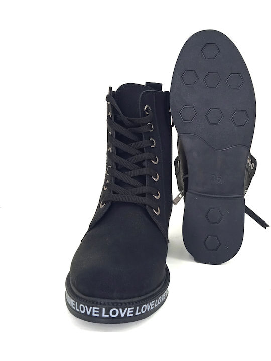 Damen Schwarz Stiefeletten Love