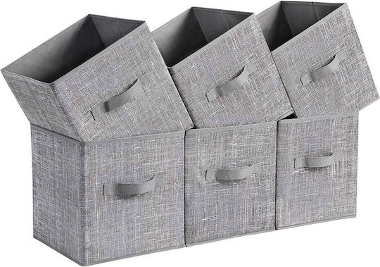 Fabric Storage Box with Lid 6 Pieces