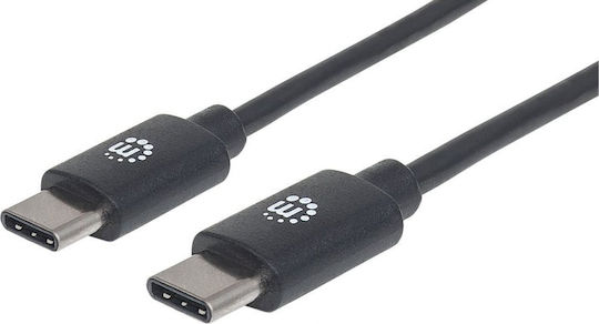 Manhattan USB 2.0 Kabel USB-C männlich - USB-C Schwarz 1m (353342)