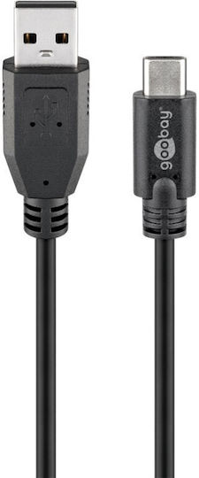 Goobay Редовна USB 2.0 Кабел USB-C мъжки - USB-A мъжки 15W Черен 0.5м (55467)