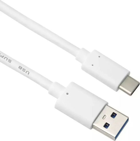 PremiumCord Regular USB 2.0 Cablu USB-C bărbătesc - USB-A 60W Alb 2m (KU31CK2W)