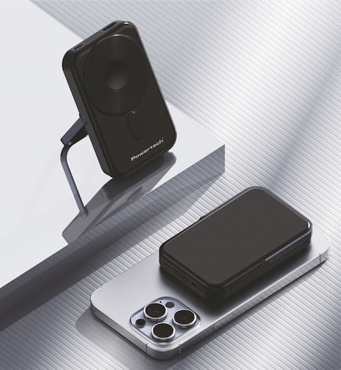 Powertech MagSafe Power Bank 10000mAh 22.5W με Θύρα USB-A και Θύρα USB-C Power Delivery / Quick Charge 3.0 Μαύρο