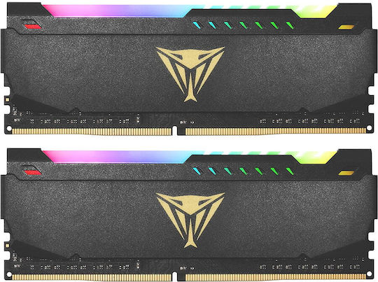 Patriot Viper Steel RGB DDR4 32GB RAM με 2x16GB Modules και Ταχύτητα 3200 για Desktop