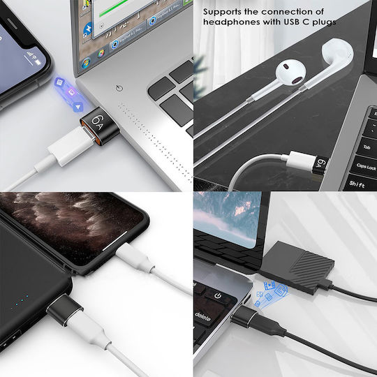 Techsuit Μετατροπέας USB-A male σε USB-C female 1τμχ