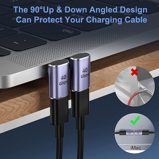 Techsuit Converter USB-C male to USB-C female Gray 1pcs