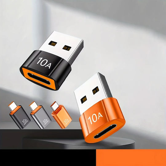Techsuit Μετατροπέας USB-A male σε USB-C female 1τμχ