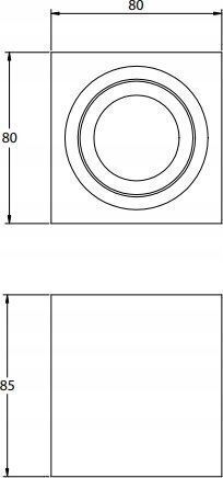 Ceiling Mount Light White with Socket GU10