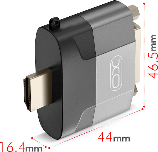 Xo Adapter Hdmi Dvi Gray