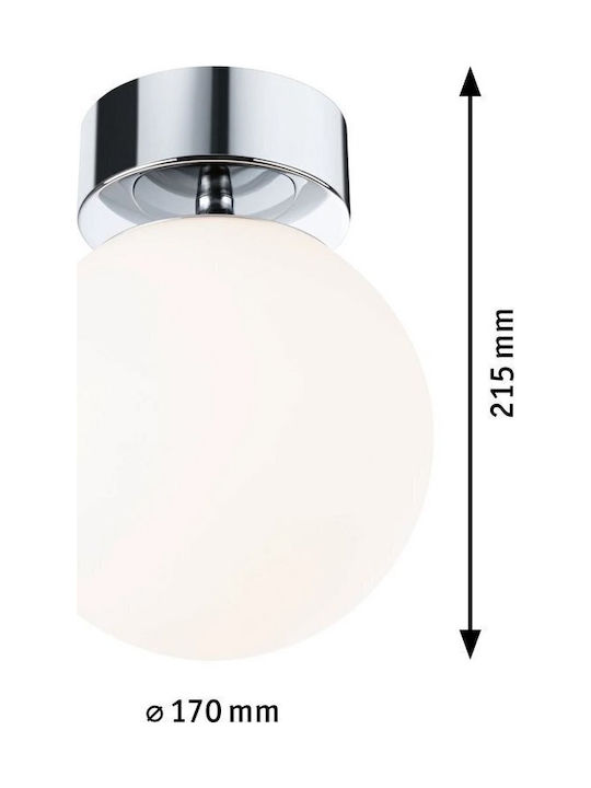 Paulmann Deckenleuchte Badezimmer Silber mit Integrierter LED