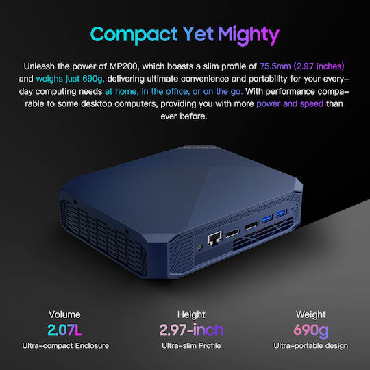 BlackView MP200 Mini PC (Core i5-11400H/16GB DDR4/512GB SSD/W11 Pro)