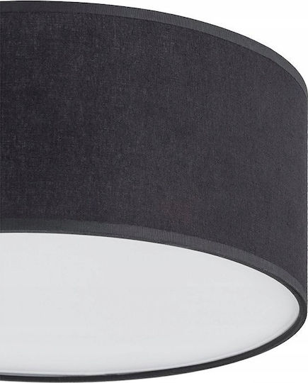 TK Lighting Πλαφονιέρα Οροφής Μαύρη με Ντουί E27