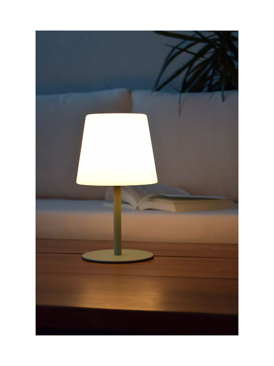 Lucide Lightning Tyon Πορτατίφ LED με Λευκό Καπέλο και Πράσινη Βάση