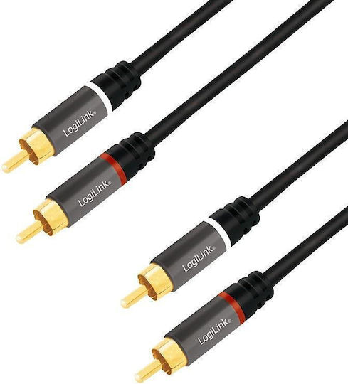 LogiLink Kabel 2x RCA-Stecker - 2x RCA-Stecker 3m CA1206