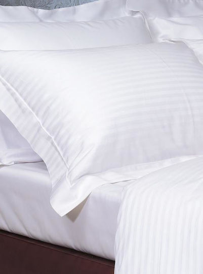 Cearceaf Pentru Hotel Single Bumbac-Polyester 144tc Vesta Home Ekati Alb 160x270