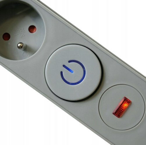 Plastrol Power Strip Safety with Switch and 3m Cable Gray