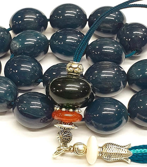 Roloi Komboloi Mastic Worry Beads Blue 31cm