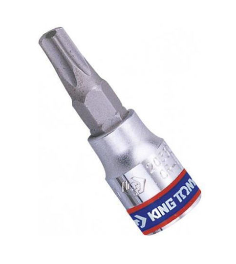 King Tony Bit-Stecknuss mit Torx-Bit und Antriebsvierkant 1/4'' Größe T30 1Stück