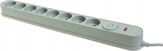 Plastrol Power Strip Safety with Switch and Cable 3m Gray