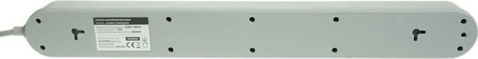 Plastrol Power Strip Safety with Switch and Cable 3m Gray