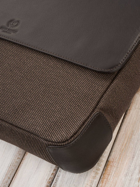 Leder Herren Tasche Bote Schwarz