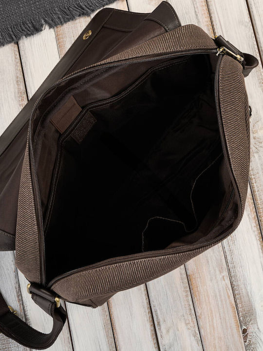 Leder Herren Tasche Bote Schwarz