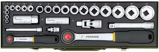 Proxxon Καστάνια με Καρυδάκια 1\4" & 1\2" 27τμχ