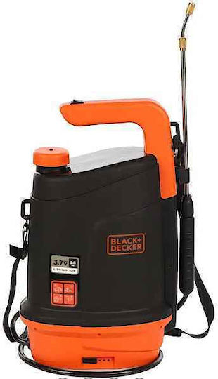Black & Decker Rückenspritze 3.7V Batterie mit Kapazität 5Es 2bar in Schwarz Farbe