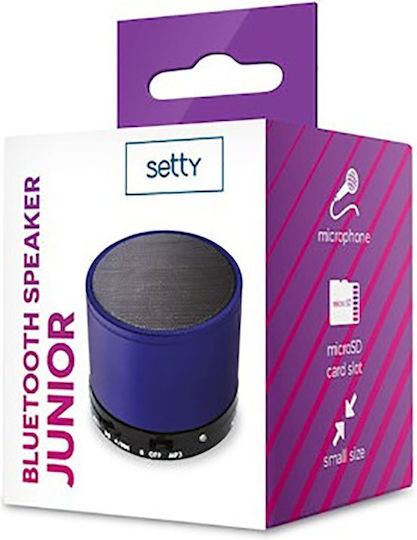 Setty Junior Boxă Bluetooth 3W cu Durată de Baterie până la 4 ore Albastru