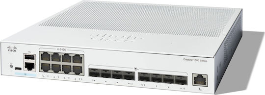 Cisco C1300-16XTS Managed L2 Switch με 8 Θύρες Gigabit (1Gbps) Ethernet και 8 SFP Θύρες