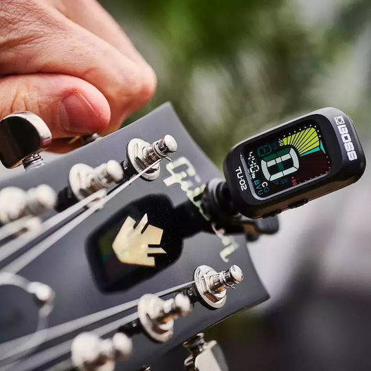 Boss Chromatic Tuner TU-02 Clip Tuner in Black Color