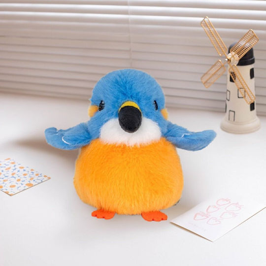 Plüsch Kuschelspielzeug Vogel Blau-Orange 12cm