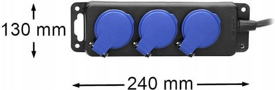 Orno Power Strip 3 Positions with Cable 3m