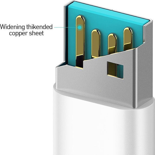 BWOO X172L USB to Lightning Cable Λευκό 1m (X172L)