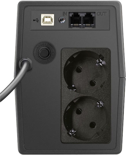 Spacer SPUP-600D-LIT01 UPS (VI) Интерактивна Линия 600VA 360W с 2 Schuko AC Гнезда