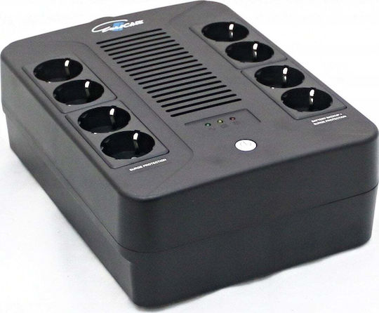 Eurocase EA200PLUS EVO UPS Line-Interactive 800VA 480W with 8 Schuko Power Plugs