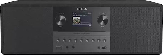 Philips Micro Music System Επιτραπέζιο Ραδιόφωνο Ρεύματος DAB+ με Bluetooth και USB Μαύρο