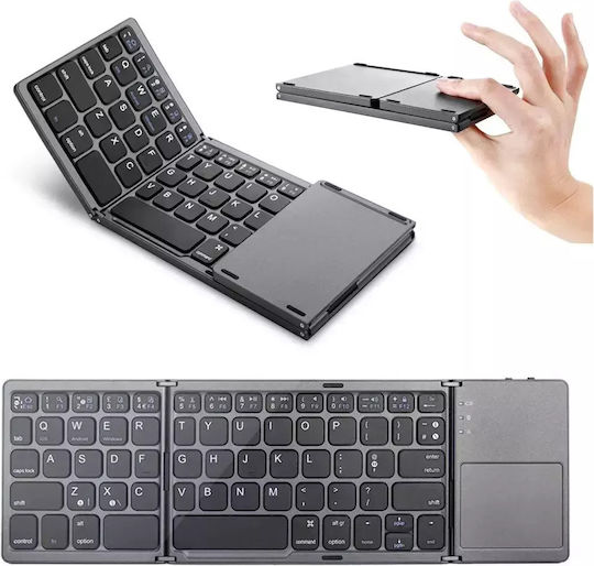 Strado Universal Foldable Wireless Bluetooth Keyboard with Touchpad English US