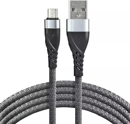 everActive 1m Braided USB 2.0 to micro USB Cable Gray (CBB-1MG)