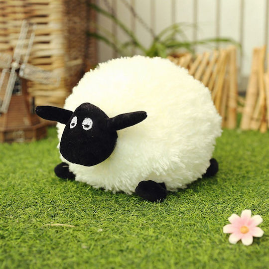 Plush Cuddly Toy Sheep Curly Wool White 20cm