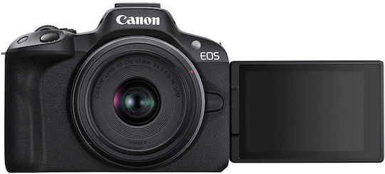 Canon EOS R50 Mirrorless Camera Kit (RF-S 18-45mm f/4.5-6.3 IS STM + RF-S 55-210mm f/5-7.1 IS STM) Black