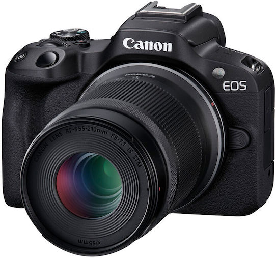 Canon EOS R50 Mirrorless Camera Kit (RF-S 18-45mm f/4.5-6.3 IS STM + RF-S 55-210mm f/5-7.1 IS STM) Black