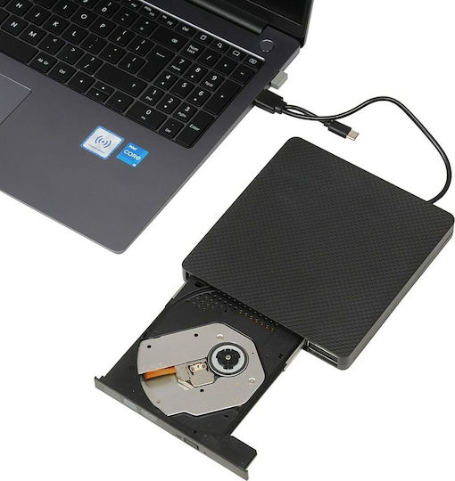 iBox External DVD/CD Recorder for Desktop / Laptop Black
