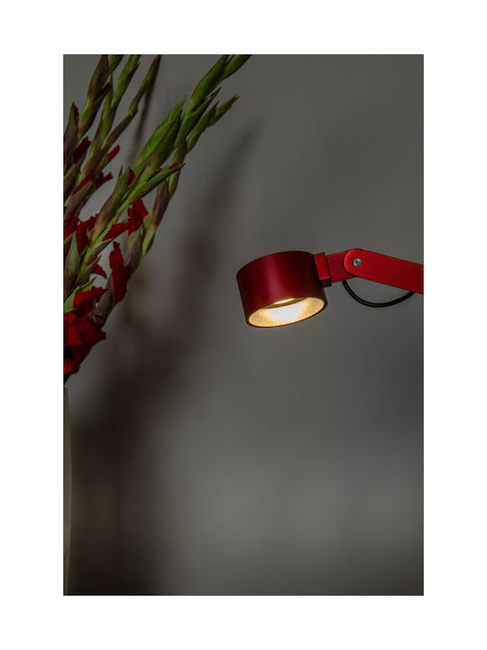 Lucide Lightning Ogden LED Office Lamp in Red Color