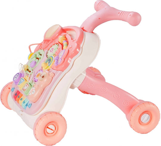 Premergător Interactiv 5 În 1 Leagăn Go Baby Dimensiuni 44,0 X 42,0 X 40,0 Cm Activități În Engleză Ajută La Dezvoltarea Lingvistică Și Sensorială Roz