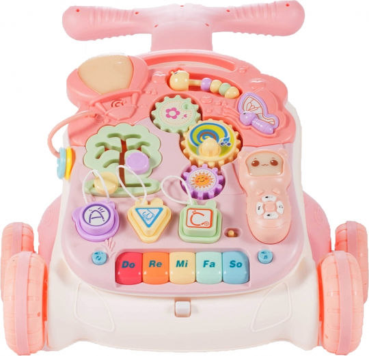 Premergător Interactiv 5 În 1 Leagăn Go Baby Dimensiuni 44,0 X 42,0 X 40,0 Cm Activități În Engleză Ajută La Dezvoltarea Lingvistică Și Sensorială Roz