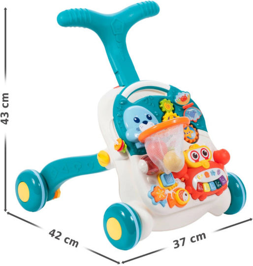 Interaktiver Antemergator 5-in-1 Dumbo Idealstore Abnehmbarer Tisch Mini-Basketballkorb Aufblasbare Bälle Lichter Geräusche Marineblaue Farbe