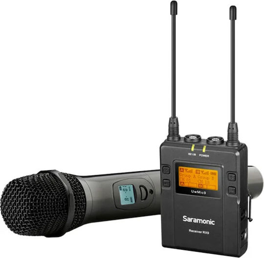 Saramonic UWMic9 DReceiver RX9 + Microphone HU9 Σετ Δυναμικό Μικρόφωνο XLR Χειρός, Ζώνης για Φωνητικά